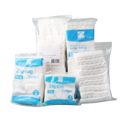 ประเทศจีน China Supply Wholesale Ce Approved Medical Bleached Absorbent Zig-Zag Cotton ผู้ผลิต
